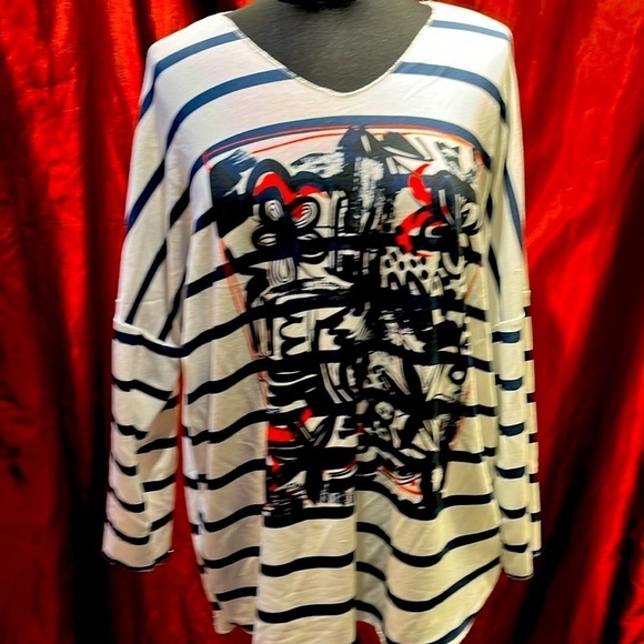 italy modes Tops - NWT one size dolman sleeve blouse dressy boxy style